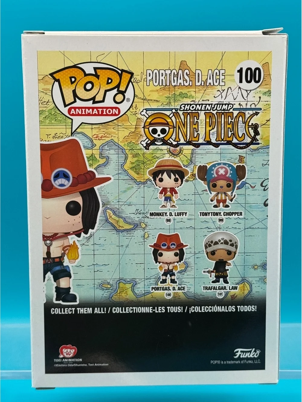 Toshio Furukawa Japanese JVA signed Portgas D. Ace One Piece funko with JSA COA